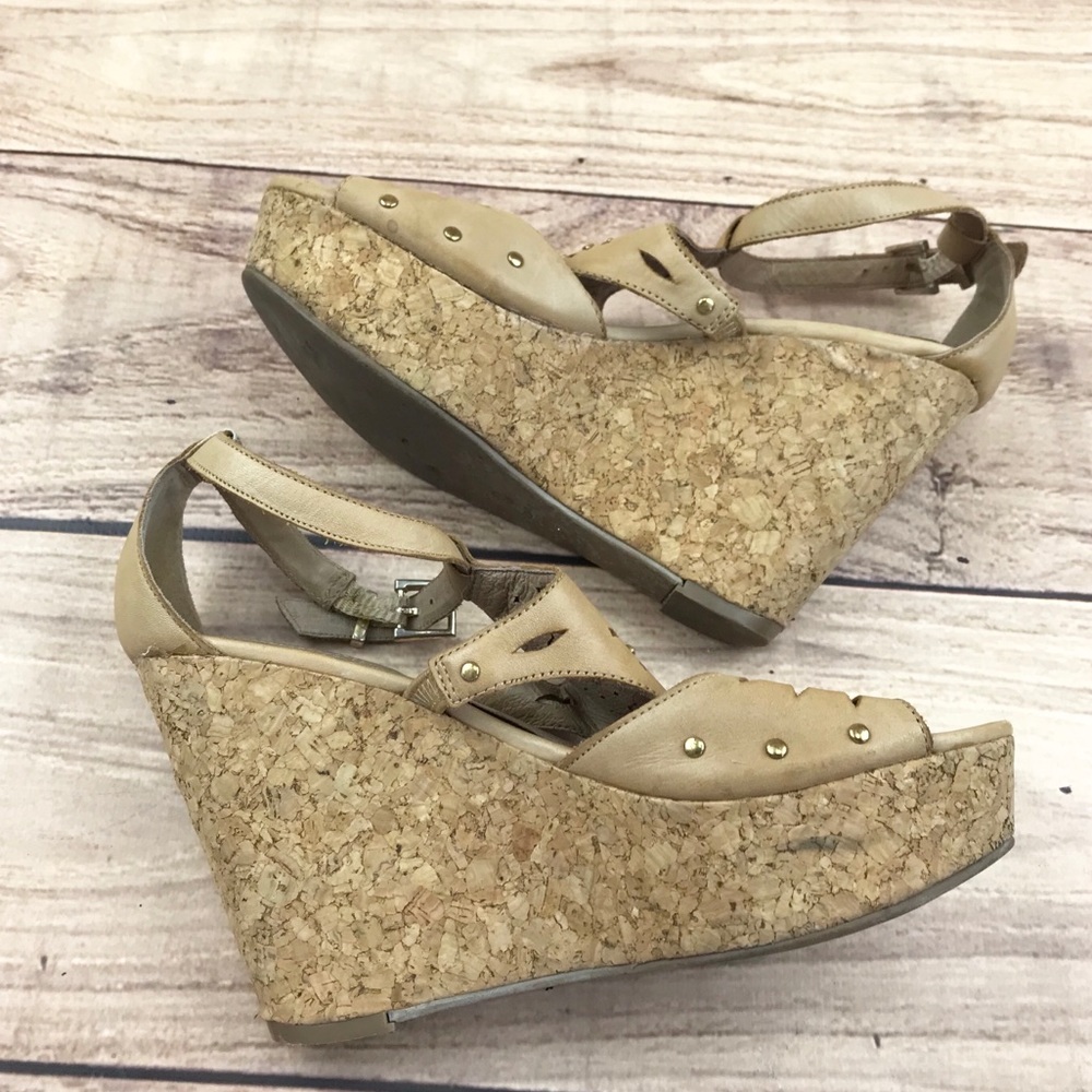 πSALEπ Corso Como Cork Wedge Sandals - Picture 6 of 8